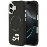 Husa MagSafe pentru Apple iPhone 17, Karl Lagerfeld, Karl &amp; Choupette Pins, Neagra