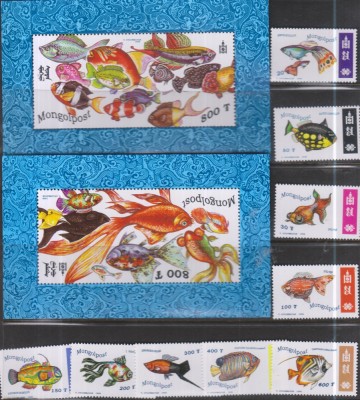 Lot de timbre cu pesti foto