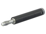 Conector banană 4mm ST&Auml;UBLI 32A 30VAC 60VDC negru nichelat 64.2054-21