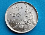 5 Lire 1980 San Marino-UNC-RAR- in realitate arata bine!!