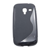 Husa silicon S-case neagra pentru Samsung Galaxy Ace 2 i8160