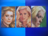HOPCT LOT NR 1253 CATHERINE DENEUVE -ACTORI/ARTISTI-3 CARTI POSTALE-NECIRCULATE