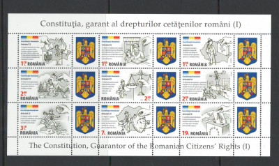 Romania 2019 - LP 2234 a nestampilat - Constitutia, garant al drepturilor - bloc foto