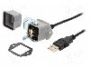 Conector {{Tip conector}}, colier (2 orificii), pt. montare pe panou, ENCITECH - 1310-0007-04