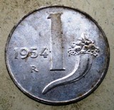 1.717 ITALIA 1 LIRA 1954 R, Europa, Aluminiu