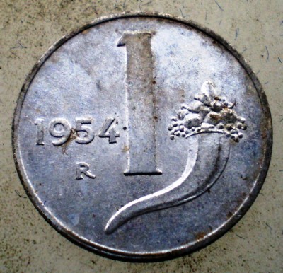 1.717 ITALIA 1 LIRA 1954 R foto