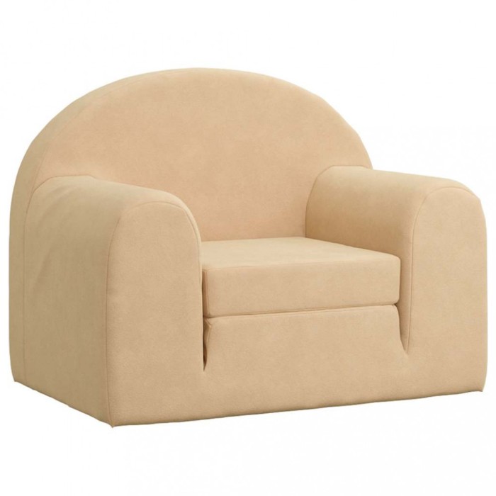 Canapea extensibila pentru copii crema moale de plus
