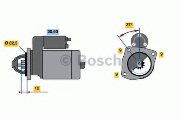Starter FIAT BRAVO I (182) (1995 - 2001) BOSCH 0 986 017 790