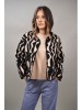 Jacheta Dama Matlasata Subtire Montecelio Bej Animal Print Capse Talie Unica S M L Viscoza