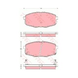 Placute frana Kia Carens 2 (Fj), 07.2002-, Motorizare 1.6, TRW