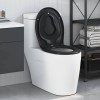 VidaXL Toaletă cu eliberare rapidă Negru 44.5 x 37.3 x 4.3 cm