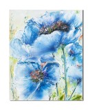Cumpara ieftin Tablou maci tibetani albastri impasto pictat manual, 50x40cm acril pe panza in relief efect 3D, Kenny Varniote
