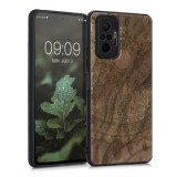 Husa Kwmobile pentru Xiaomi Redmi Note 10 Pro, Lemn, Maro, 55940.06, Carcasa