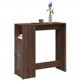 Cumpara ieftin Masă bar cu rafturi, stejar maro 101x40x103,5 cm lemn prelucrat