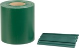 Banda de umbrire pentru gard Strend Pro, PVC verde RAL6005, 19 cm x 26 m