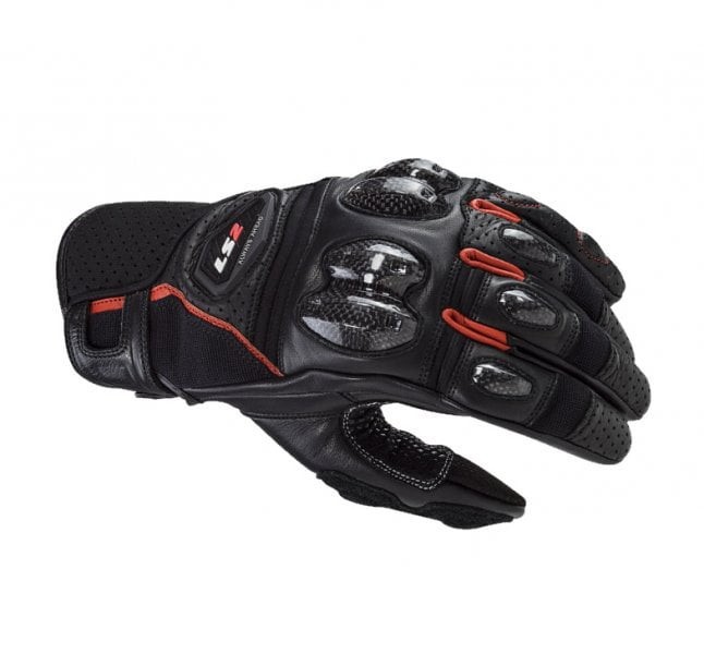Manusi moto piele/carbon LS2 Spark2, culoare negru/rosu, marime M Cod Produs: MX_NEW AK70061F01324
