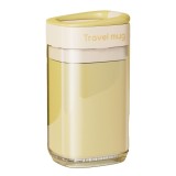 Cana de depozitare pentru calatorie, flippy, portabila pentru accesorii cosmetice, cutie de depozitare pentru periute, 13 x 6.8 x 6 cm, galben
