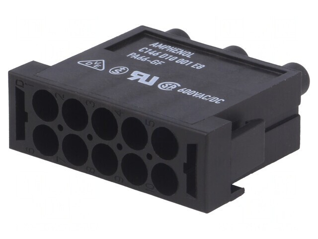 Conector HDC Modular Tată 10PIN 400V Heavy Mate
