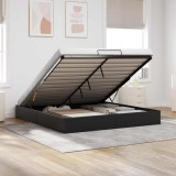vidaXL Cadru de pat otoman Negru King size Piele artificială 3403066