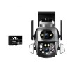 Camera Supraveghere PTZ Duala HexaEye, Panou LED, 3D, Standby, 2.4Ghz, Unghi Larg, H.265