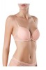 Sutien Dublu Push-Up Dantelat Conte Romantique RB1030 Cameo 70C, Bretele Spaghete, Cupe Turnate, Lenjerie Dama Elegant
