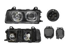Far Bmw Seria 3 (E36), 1995-03.2000 (Fara Compact), fata, Stanga, lense; H1+H1+W5W; manual/electric; fara motoras, DEPO