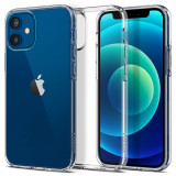 Husa Spigen Cristal Lichid pentru Apple iPhone 12 Mini Transparent, Silicon, Carcasa