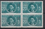 ROMANIA 1940 LP 142 II MISCAREA LEGIONARA IN ROMANIA CODREANU POSTA AERIANA BLOC DE 4 TIMBRE MNH