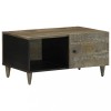 Masuta Cafea Gossi Gri Deschis 80x50x40 cm Lemn Mango Masiv Living Design Modern
