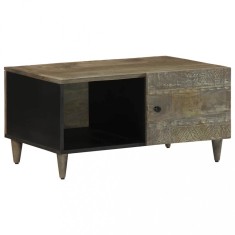 vidaXL Masuta de cafea gri deschis 80x50x40 cm lemn masiv de mango 4017796