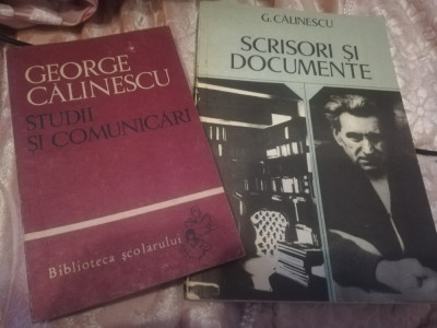 SCRISORI SI DOCUMENTE //STUDII SI COMUNICARI DE G.CALINESCU foto