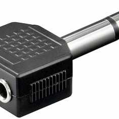 Adaptor stereo jack 6.3mm la 2 x stereo jack 3.5mm T-M, KJR-03