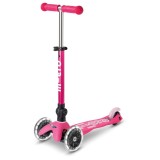 Trotineta Micro Mini DELUXE foldable LED pink