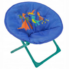 Scaun pliabil pentru camping, gradina, copii, Jumi, albastru, max 35 kg, 50x28x50 cm