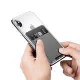 PORTCARD silicon Baseus, compatibil cu majoritatea telefoanelor de pe piata, atat timp cat telefonul este mai lat de 62 mm si mai lung de 95mm, gri de