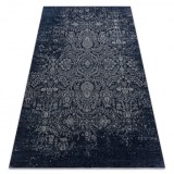 Covor L&acirc;nă JADE 45008/500 Ornament albastru &icirc;nchis / bej OSTA, 85x160 cm