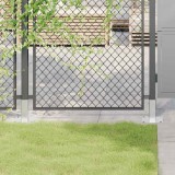 vidaXL Baze st&acirc;lp pătrate 12 buc Argintiu 51x51 mm Oțel galvanizat 42000003