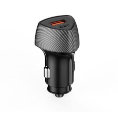 Incarcator auto Lemontti LEMIAFSUCTCN, Fast Charge, 48W, USB 3.0 si Type-C, PD, Negru