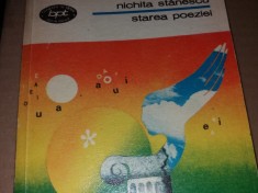 STAREA POEZIEI-NICHITA STANESCU-418 PG- TD