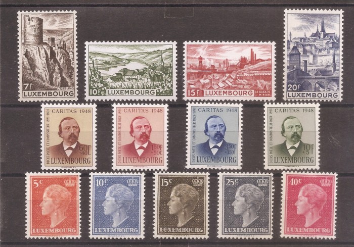 Luxemburg 1948 - An complet, MNH (vezi descrierea)