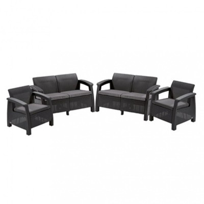 Set de mobilier de grădină Corfu Rest, grafit foto