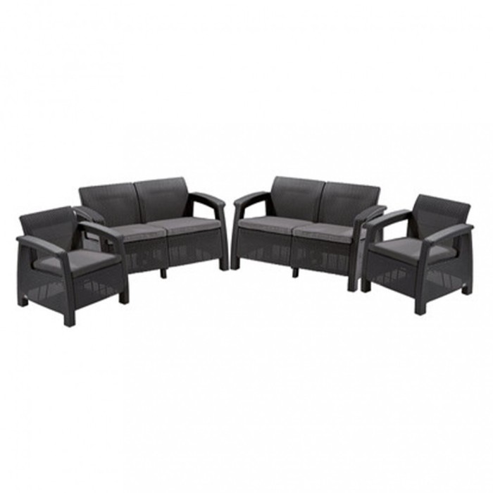 Set de mobilier de grădină Corfu Rest, grafit