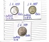 Monede rusia 3 buc 1997 / 1+1+5 r circulatie, Europa