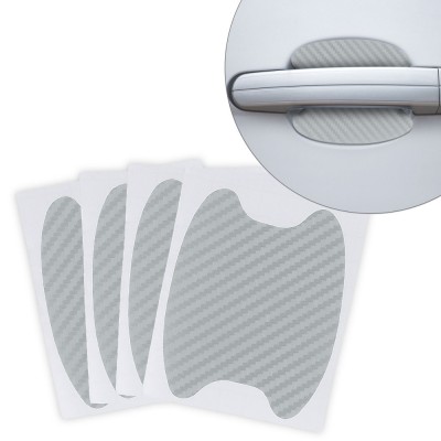 Set 4 Autocolante universale pentru maner usa auto, Kwmobile, Gri, Carbon, 51059.03 foto