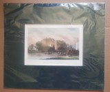 F600-I-Set 2 Gravuri antice Anglia 1840-Peisaje marine localitati cu debarcadere