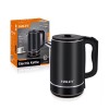 Fierbator Electric HALEY, Inox de 3L, 1800W, incalzire rapida cu oprire automata, Negru