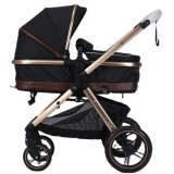 Carucior multifunctional 2in1 geanta roti EVA maner reversibil parasolar Splendor SPX2NEGRU JGR