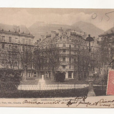 FV2 -Carte Postala - FRANTA - Grenoble, La Place Victor Hugo , circulata 1900-20