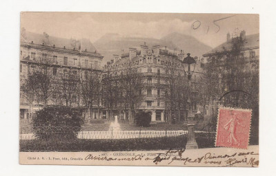 FV2 -Carte Postala - FRANTA - Grenoble, La Place Victor Hugo , circulata 1900-20 foto