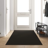 Preș de ușă dreptunghiular negru 120x350 cm, vidaXL
